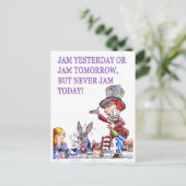 昨日のジャムか明日のジャムだが、今日のジャムは決してない! ポストカード (スタンド正面)