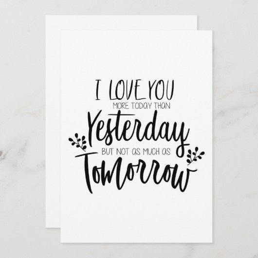 昨日のバレンタインデーより愛してる シーズンカード (正面/裏面)