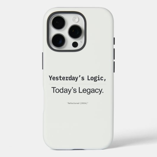 昨日のロジック 今日の遺産 プログラマー 引用 Case-Mate iPhoneケース (裏面)