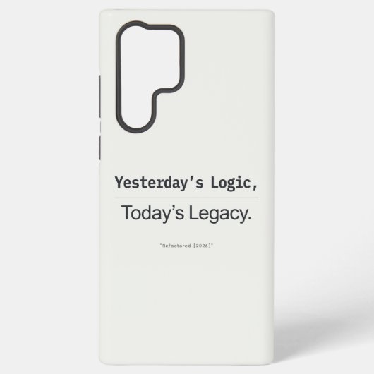 昨日のロジック 今日の遺産 プログラマー 引用 SAMSUNG GALAXYケース (裏面)