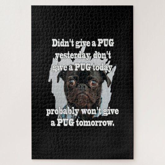 昨日の与えPUGは今日のPUGで与えはない ジグソーパズル (縦)