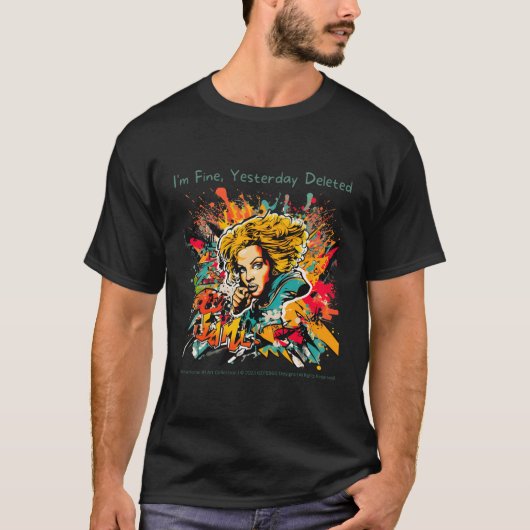 昨日の削除されたスローガン表現アーバンアイ Tシャツ (正面)