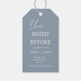 昨日の夜のダスティー結婚ブルー ギフトタグ