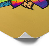 昨日の学引用文からレインボーひまわり金ゴールド ポスター (角)