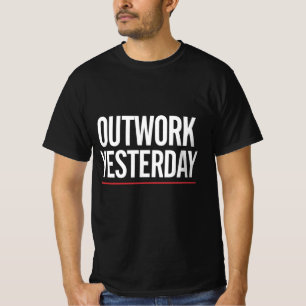 昨日の自分を超えろ ジムモチベーションパーカー フィットネスQ Tシャツ