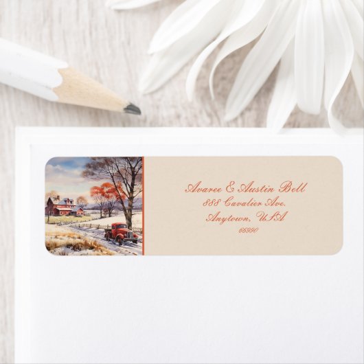 昨日の農場シーン ラベル (インサイチュ)