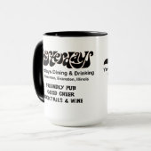 昨日の食事と飲み、エバンストン、IL マグカップ (正面左)