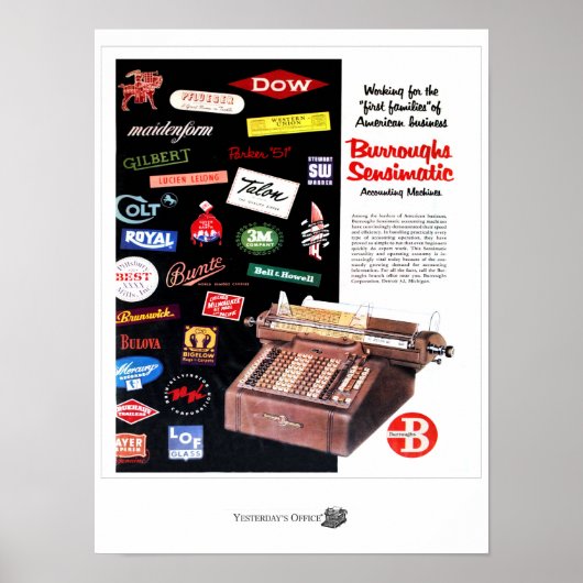 昨日のOfficeバローズの会計機械 ポスター (正面)