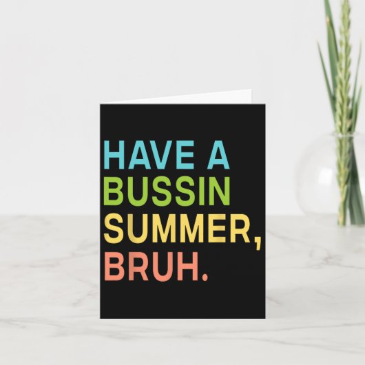 昨日はバッシンの夏の先生を出す カード (正面)