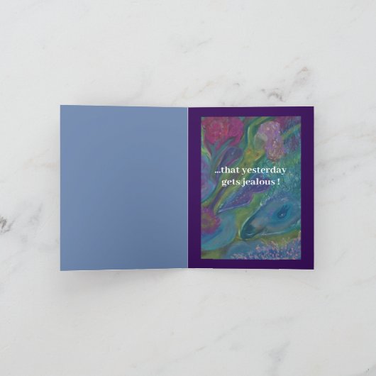 昨日は嫉妬素晴らしするように今日にする カード (内部)