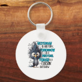 昨日は明日の歴史は今日はいたずらだ キーホルダー (正面)