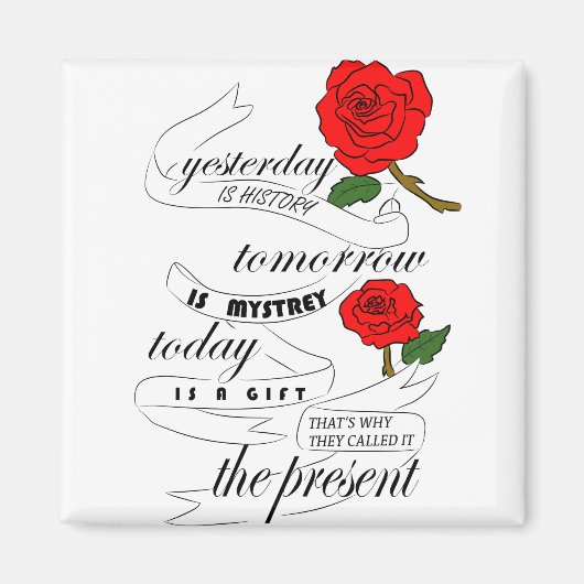 昨日は明日の歴史は筋が通っている マグネット (正面)