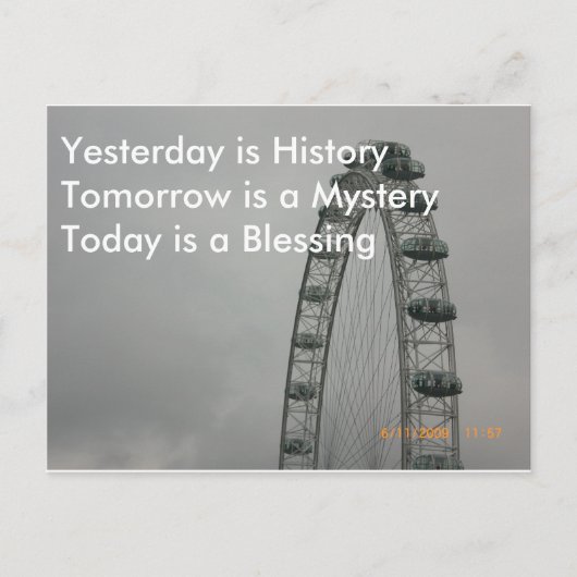 昨日は歴史だ ポストカード (正面)