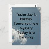 昨日は歴史だ ポストカード (正面/裏面)