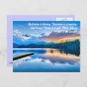 昨日は歴史だ。明日は謎だ。とt ポストカード (正面/裏面)