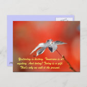 昨日は歴史だ。明日は謎だ。とt ポストカード (正面/裏面)