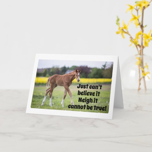 昨日は15枚だったウマのカード カード (黄色い花)