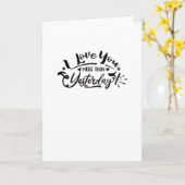 昨日よりもっと愛しているロマンチックなデザイン カード (黄色い花)