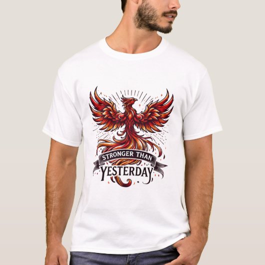 昨日よりも強いフェニックスTシャツ Tシャツ (正面)