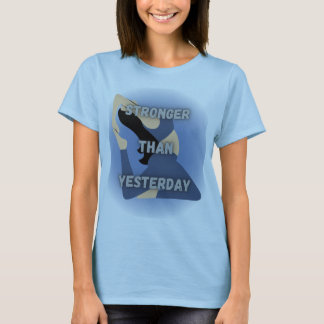 昨日よりも強く – モチベーションギムTシャツ Tシャツ