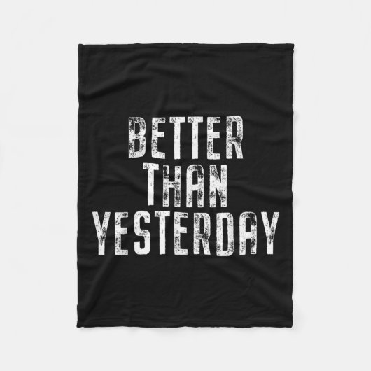昨日よりも良いトレーニングトレーニングランニングのフィット フリースブランケット (正面)