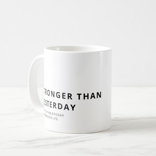 昨日より強い母の強い生活 コーヒーマグカップ (正面左)