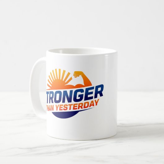 昨日より強い コーヒーマグカップ (正面左)