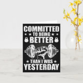 昨日より良くなることにコミット カード (黄色い花)