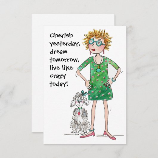 昨日を大切に、明日を夢見て、次のように生きる熱狂する (正面/裏面)