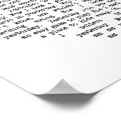 昨日ウォールアートソングリリックハートプリント ポスター (角)