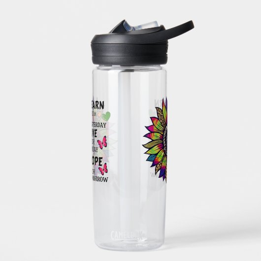 昨日モダン学の引用文ひまわり名 ウォーターボトル (左面)