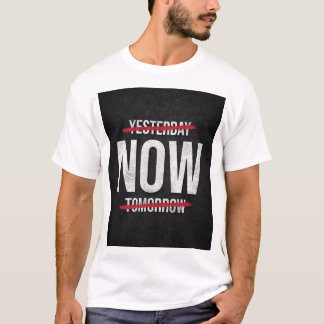 昨日今日明日テキストプリントTシャツ Tシャツ