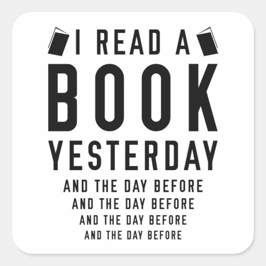 昨日読本を出した スクエアシール (正面)