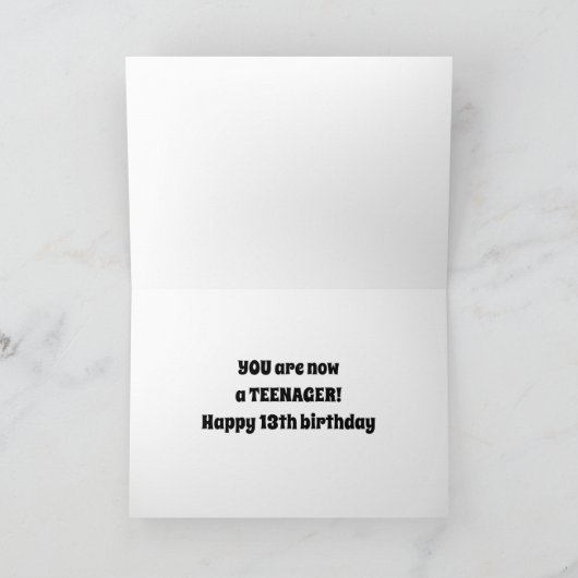 昨日12時に馬が言った カード (内部)