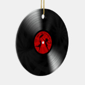 昨晩DJは私の生命レコードの黒を救いました セラミックオーナメント (右)