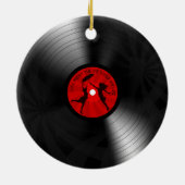 昨晩DJは私の生命レコードの黒を救いました セラミックオーナメント (裏面)