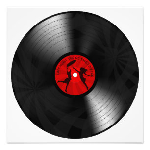 昨晩DJは私の生命レコードの黒を救いました フォトプリント           