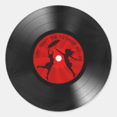 昨晩DJは私の生命レコードの黒を救いました ラウンドシール (正面)