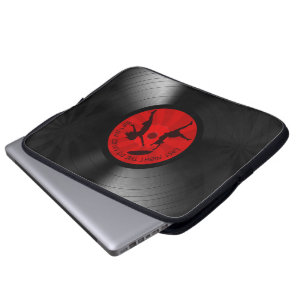 昨晩DJは私の生命レコードの黒を救いました ラップトップスリーブ