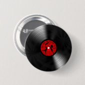 昨晩DJは私の生命レコードの黒を救いました 缶バッジ (正面&裏面)