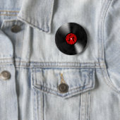 昨晩DJは私の生命レコードの黒を救いました 缶バッジ (インサイチュ)