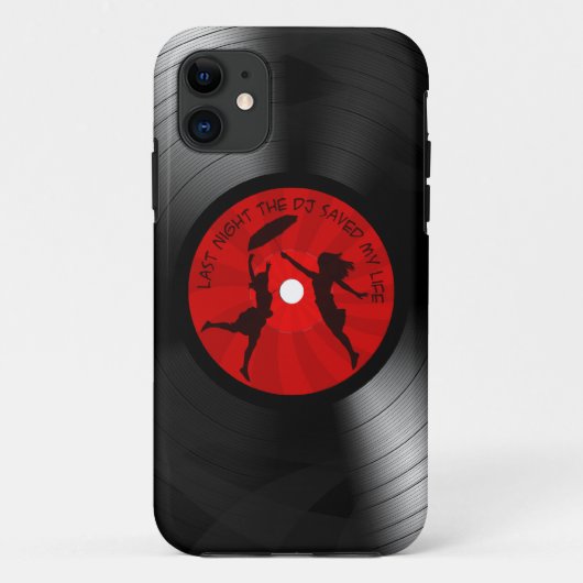 昨晩DJは私の生命レコードの黒を救いました Case-Mate iPhoneケース (裏面)