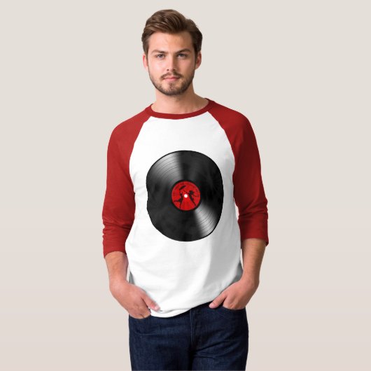 昨晩DJは私の生命レコードの黒を救いました Tシャツ (正面フル)