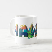 昼と夜のハワイゲッコス コーヒーマグカップ (正面左)