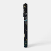 昼と夜の二元性、陰陽、明暗の対比 iPhone 16ケース (左側面)