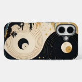 昼と夜の二重性、イン – ヤン、光と闇 Case-Mate iPhoneケース (裏面 (横))