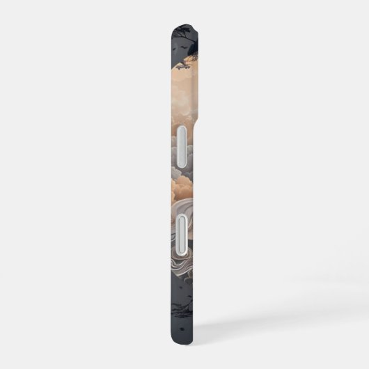 昼と夜の陽 iPhone 16ケース (右側面)