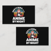 昼のスケッチ夜のアニメ 名刺 (正面/裏面)
