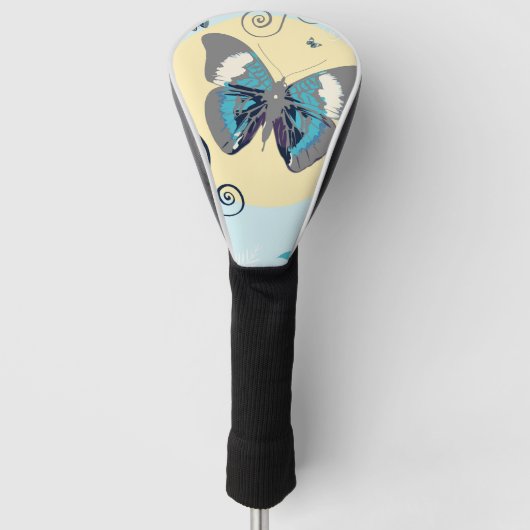 昼の蝶々 ゴルフヘッドカバー (正面)