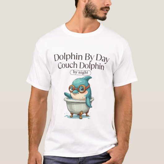 昼はソファでイルカ Tシャツ (正面)